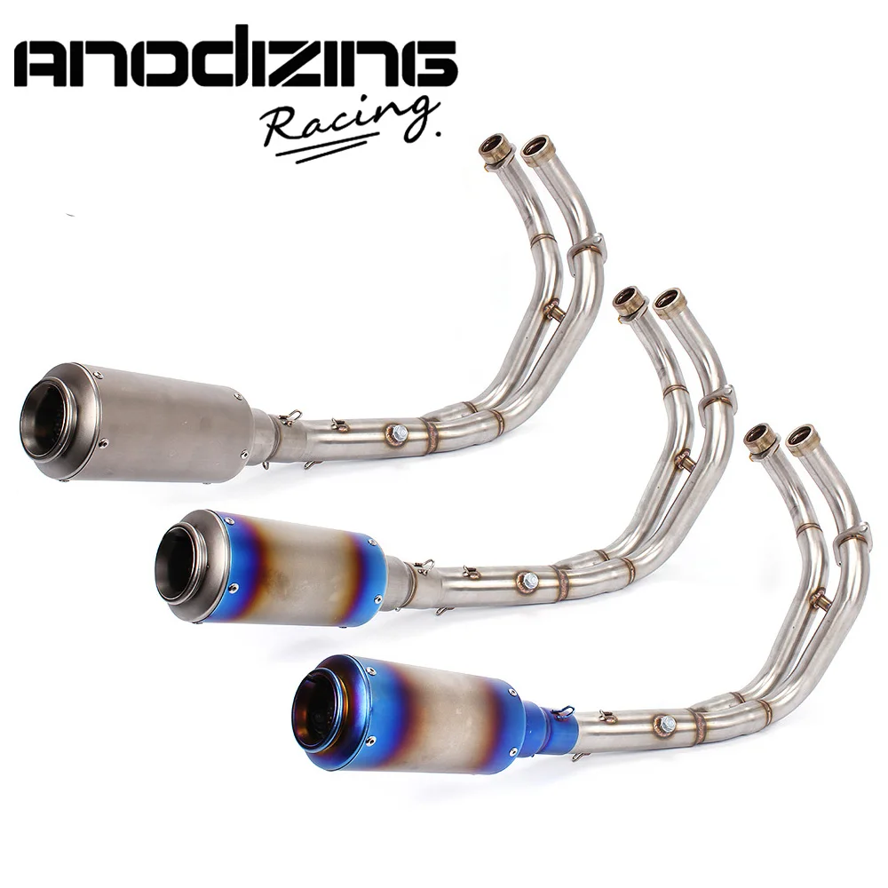 

Motorcycle carbon fiber Exhaust System Muffler End Pipe Connector Mid Link Pipe FOR YAMAHA MT-07 FZ07 2014-2017 XSR700 2016-2017