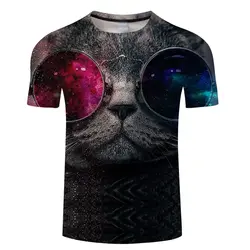 3D мужская футболка с принтом рыбок, кошек, животных, Повседневная футболка с короткими рукавами, летняя повседневная футболка, дропшиппинг