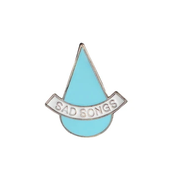 

Blue Tears Pin "Sad Songs" Metal Enamel Brooches Lapel Pin Cartoon denim bag Backpack Hat Pin Badges Gift Jewelry for kids