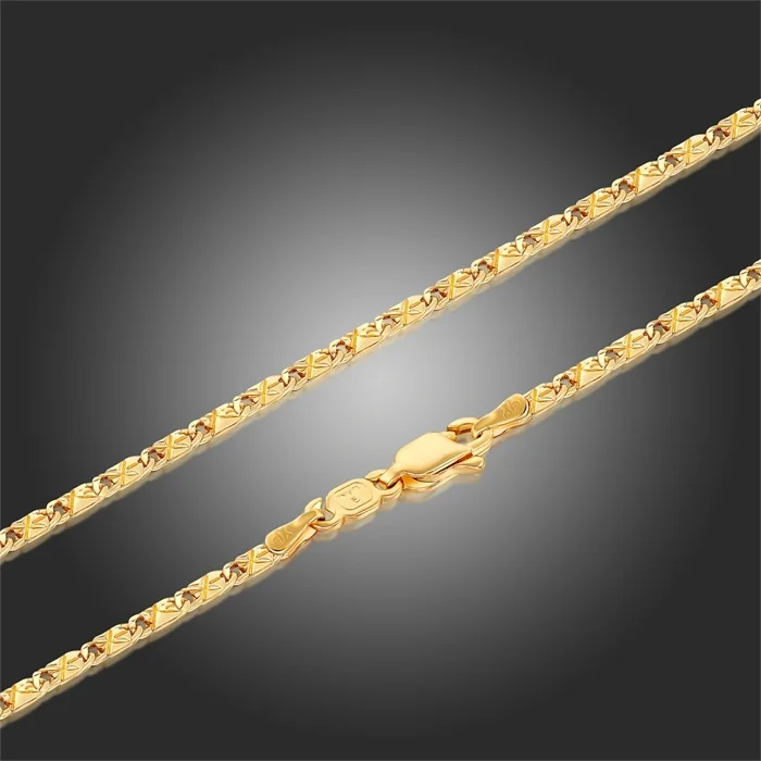 

Yellow Gold Color Carved Tile Chain Necklaces For Pendants Party Jewelry Mens Women Jewellery Wholesale ketting collier kolye