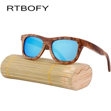 RTBOFY Fashion Wood Sunglasses Men And Women Polarized New Brand Wooden Sunglasses High Quality Bamboo Frame