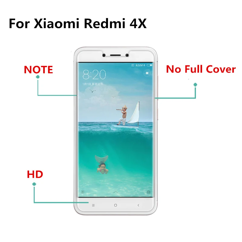 redmi 4x 9h glass