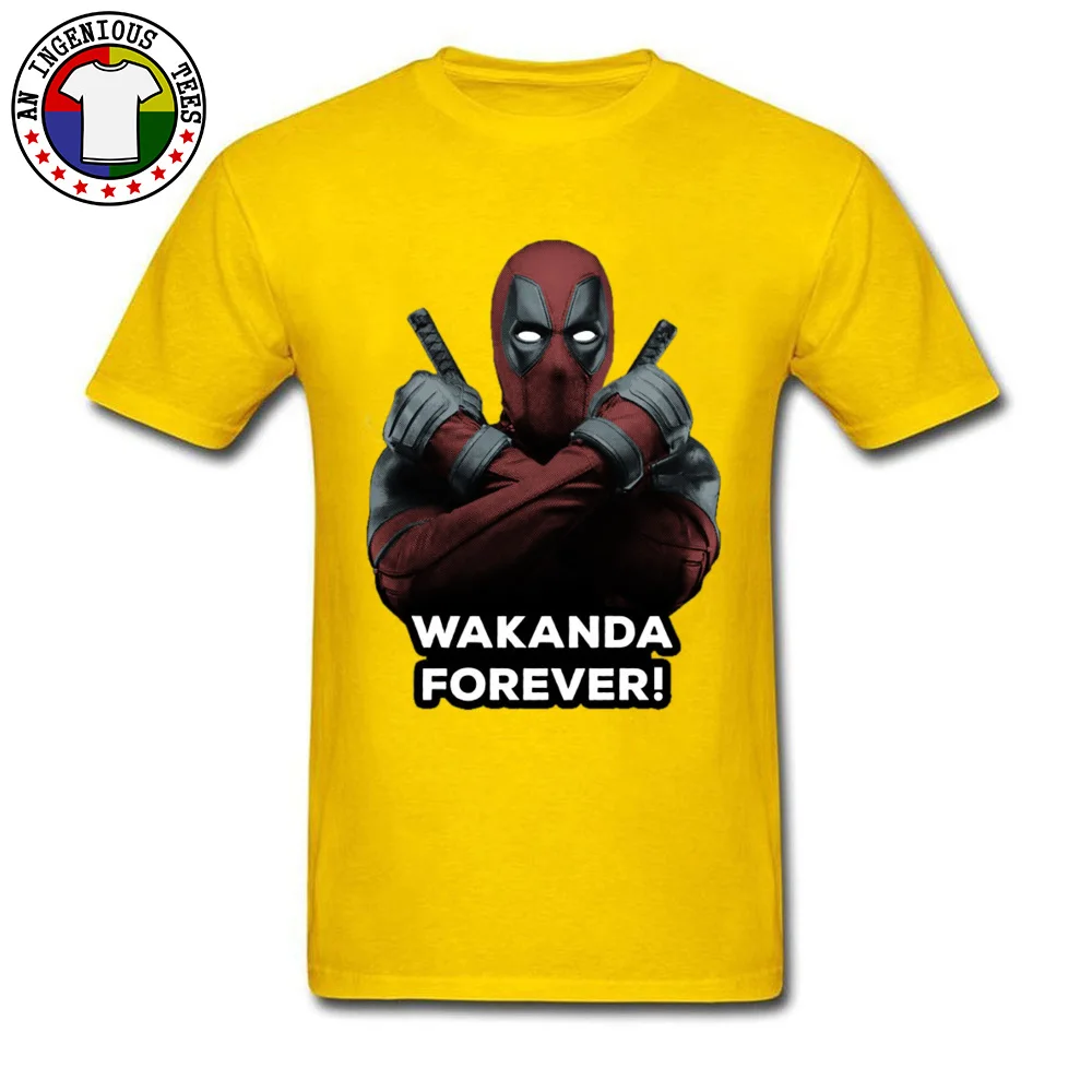 

Deadpool Wakanda Forever Tee Shirts Marvel Black Panther Captain Superhero Cool T Shirts Dead Pools Classic Tops Tees Cotton