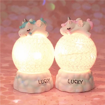 

Unreal Unicorn Rattan Ball Party LED Night Light Decoration Table Lamp For Friend Girl Baby Children Kids Birthday Gift.