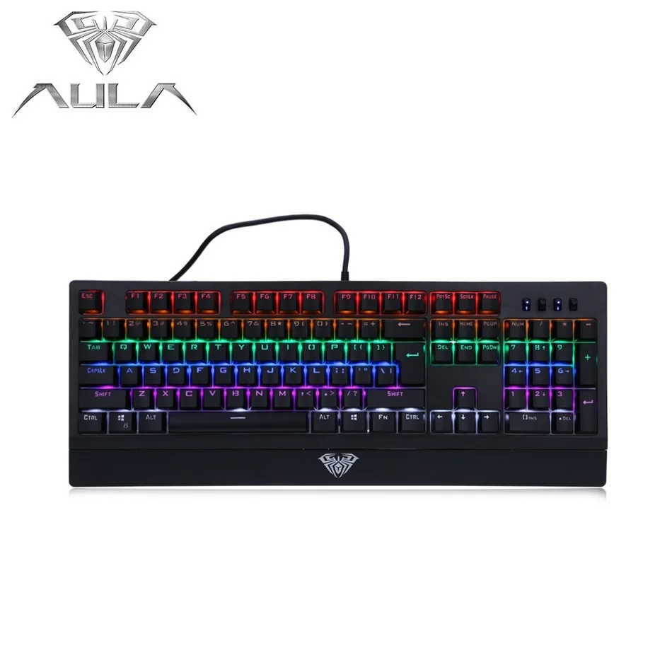 bilder für AULA Mechanische Tastatur RGB Bunte Hintergrundbeleuchtung Gaming-tastatur 104 Keys Blue Schalter Achse für Gamer Computer bilder für AULA Mechanische Tastatur RGB Bunte Hintergrundbeleuchtung Gaming-tastatur 104 Keys Blue Schalter Achse für Gamer Computer