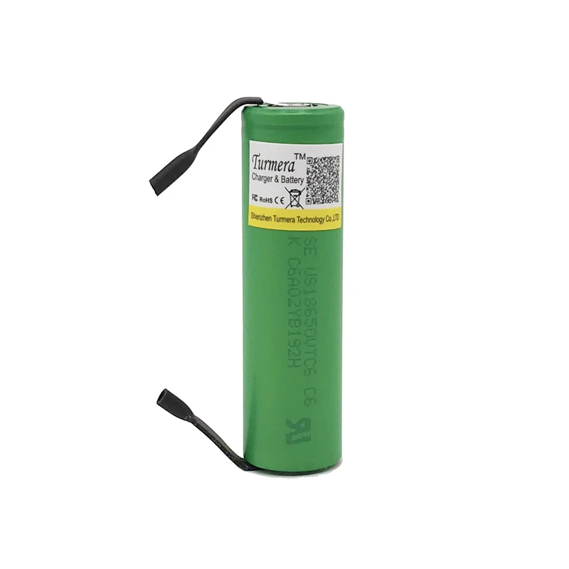 Turmera VTC6 3 7 V 3000 mAh 18650 литий ионная батарея 30A Разрядка Для sony US18650VTC6 инструменты