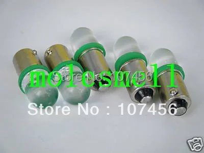 

Free shipping 50pcs T10 T11 BA9S T4W 1895 3V green Led Bulb Light for Lionel flyer Marx