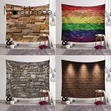 Vintage 3D Stone Bricks Wall Tapestry Hippie Boho Home Decor Tapestry Wall Hanging Marbling Headboard Dorm Throw Wall Carpet