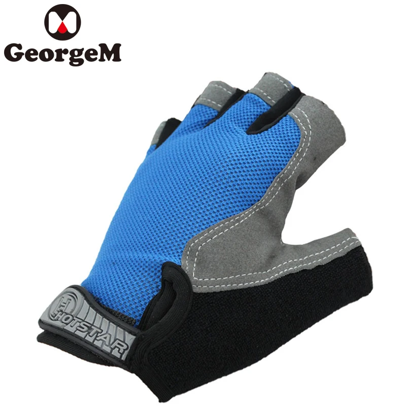 GeorgeM Half Finger велосипедные перчатки мужские для тренировок в фитнес-зале Спортивные Перчатки MTB велосипедный велосипед перчатки цикл гуанты для езды ciclismo