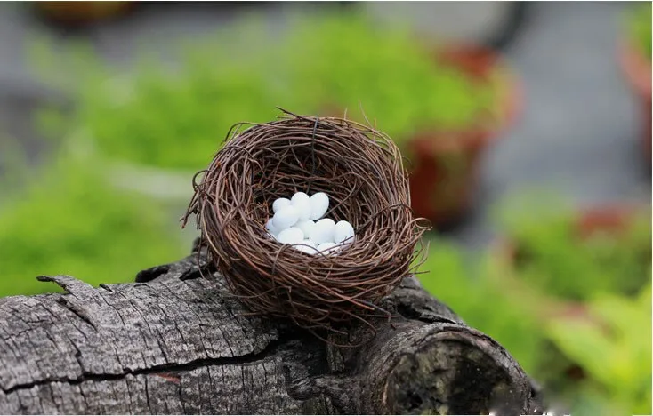 Искусственное гнездо птица яйца миниатюрная Фея Сад домашнее украшение для дома мини ремесло Ландшафтный Декор микро DIY аксессуары
