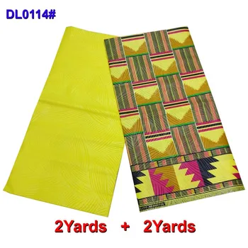 

Jacquard Guinea Brocade Fabric Ankara African Wax Print Fabric Tissu Wax Java Ghana Kente wax Print Fabric 2+2 yards For Dresses