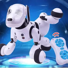 Новинка 2,4 г беспроводной умный пульт дистанционного управления робот собака электронный животное дети развивающая игрушка для детей игрушки Танцующий Робот собака 9007A