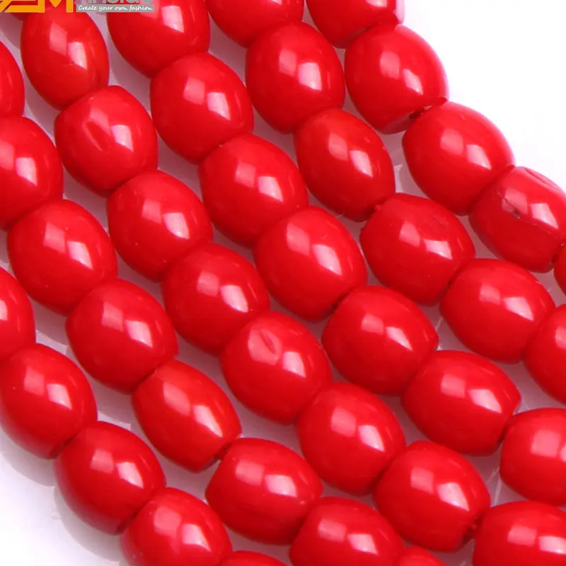 Gem-inside барабанная бочка Рондель Гладкий(окрашенный цвет) красный коралловый бисер для изготовления ювелирных изделий 15 дюймов для женщин DIY ювелирные изделия