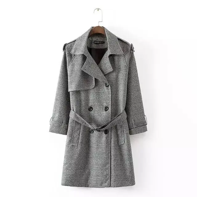 grey double breasted trench coat R kelly sex tape com