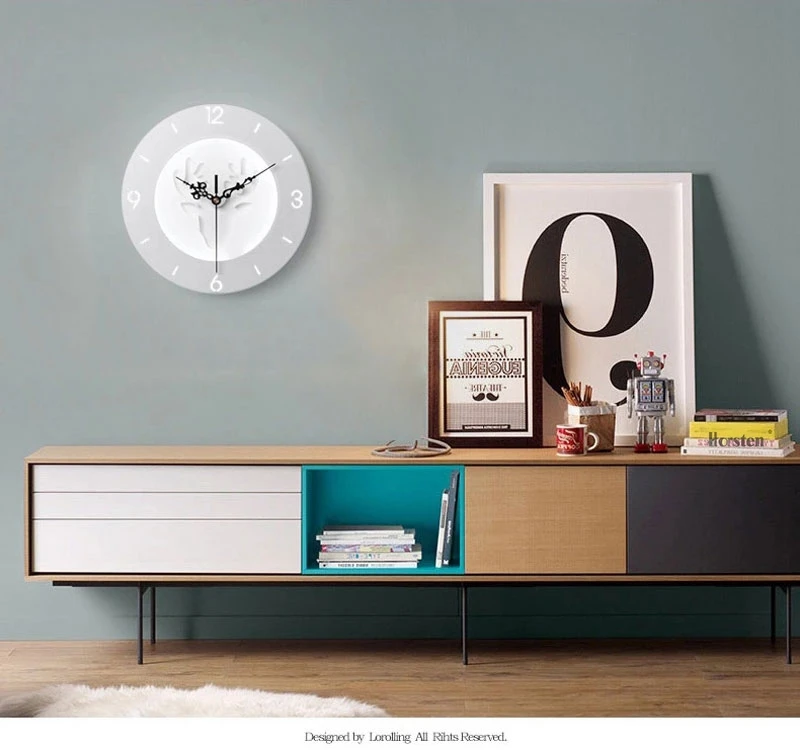 Modern Creative Clock Design LED Wall Lamp Nordic Simple Decorative Wall Lights For Living Room Bedroom Kids Room Aisle (2)