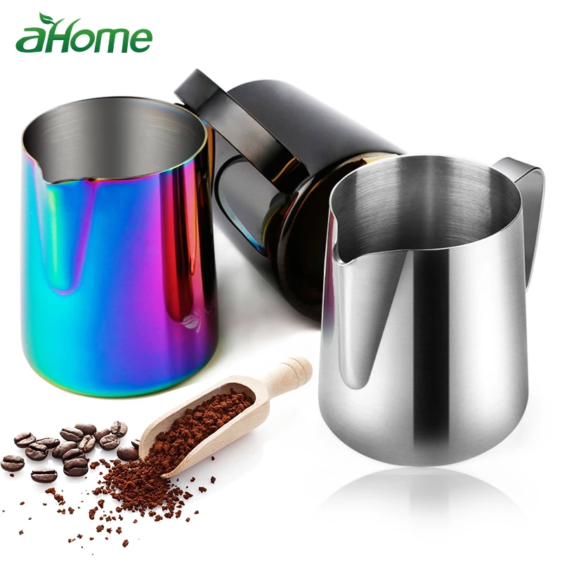 

Stainless Steel espresso cup Milk Frother Coffee Cup Cappuccino Cream Milk Foam Mug Milk Frothing Jug Thermo Latte Art