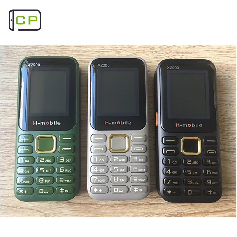 

Original H-mobile X2000 Loud Speaker Mobile Phone With Dual SIM 2 LED Torch 1.7 inch Curved Screen Bluetooth Cell Phone SOS Key