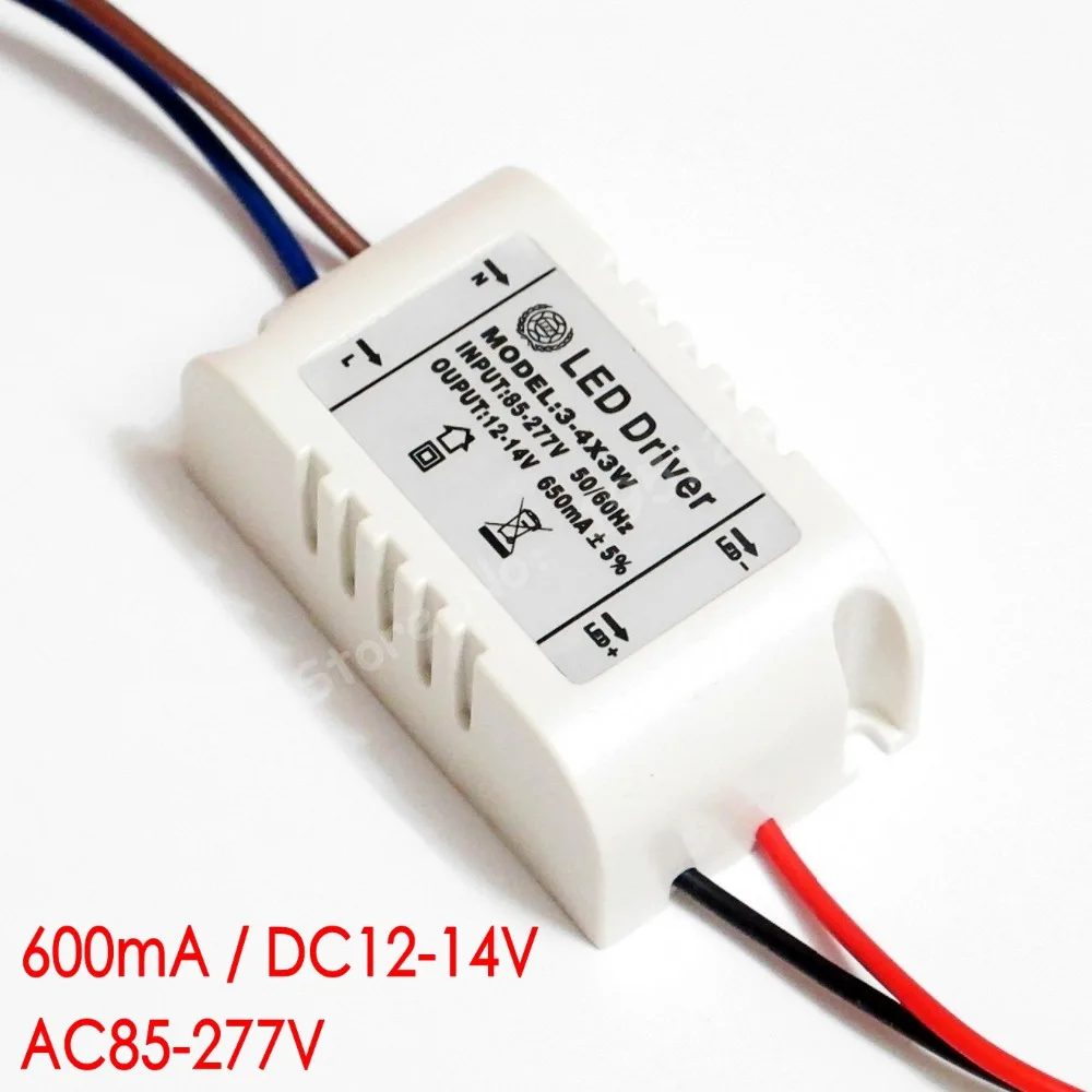 Высококачественный изолированный светодиодный драйвер 600mA 2 4x3W 2x3 Вт 3x3 4x3 блок