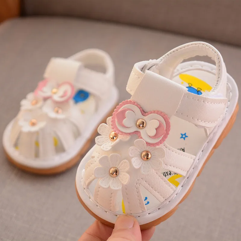 

2019 Spring New Girls Shoes Kids Girls Sandals Fashion Sandalias Girl Shoe Cute Flower Bling Princess Shoe
