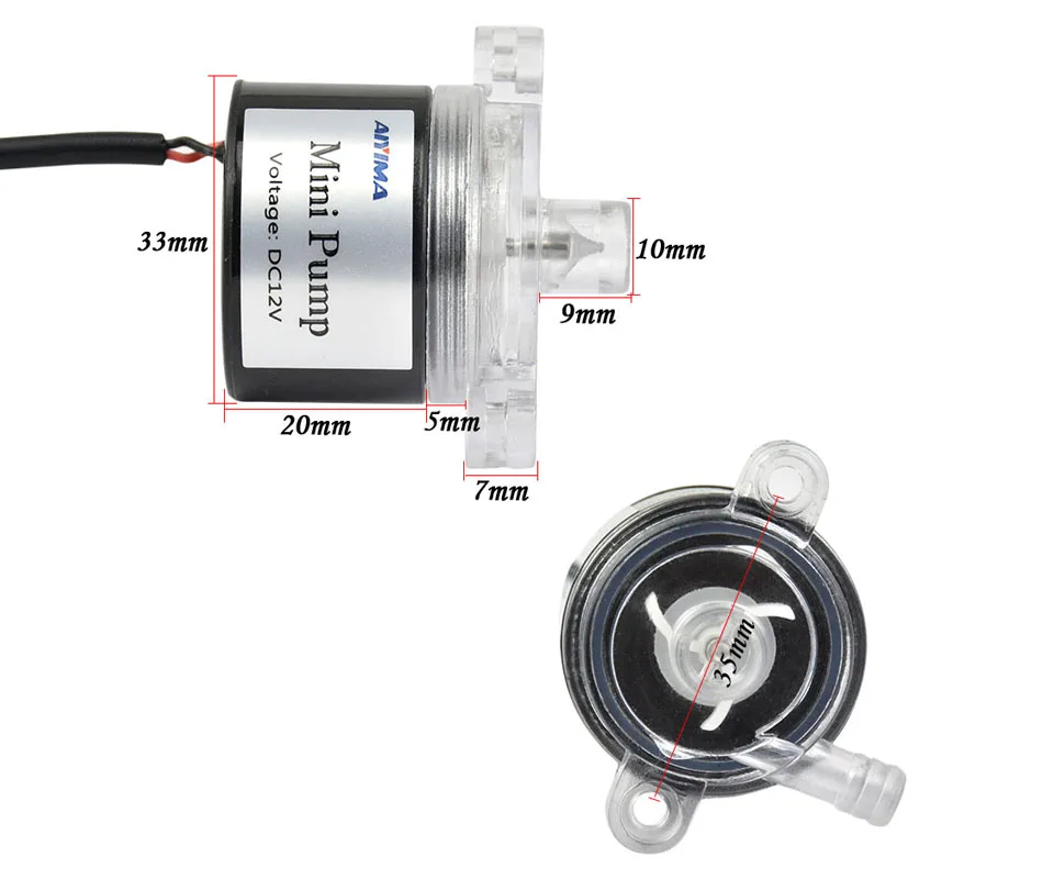 YIMAKER 3301 микро безщеточный Водяной насос DC6V 12V 3M 5L/мин тихий маленький насосы для Кофе машина Еда Класс