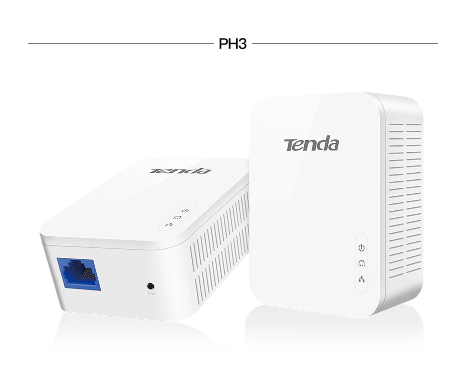 1 пара Tenda PH3 1000 Мбит/с сетевой адаптер Powerline, AV1000 Ethernet PLC Адаптер, Беспроводной Wi-Fi маршрутизатор Партнер, IPTV, Homeplug AV2