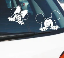 ^#Cheap Funny Car Sticker Cute Mickey Minnie Mouse Peeping Cover Scratches Cartoon Rearview Mirror Decal For Motorcycle Vw Bmw Ford Kia ^#Cheap Funny Car Sticker Cute Mickey Minnie Mouse Peeping Cover Scratches Cartoon Rearview Mirror Decal For Motorcycle Vw Bmw Ford Kia