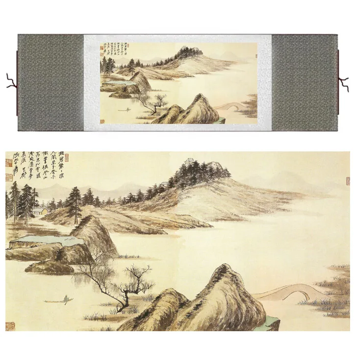 

Mountain and River art painting Chinese traditional landscape painting Chinese wash picture