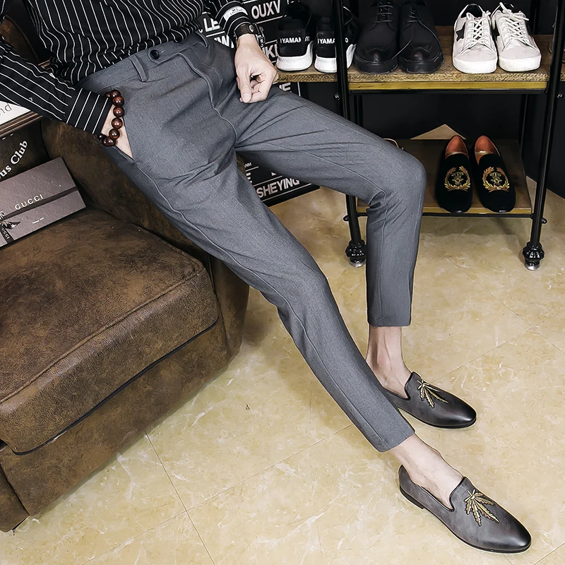 New Summer Autumn Foot Slim Size 28-36 Business Men's Casual Pants Personality Classic Fashion Youth Simple Urban Hair Stylist New Summer Autumn Foot Slim Size 28-36 Business Men's Casual Pants Personality Classic Fashion Youth Simple Urban Hair Stylist