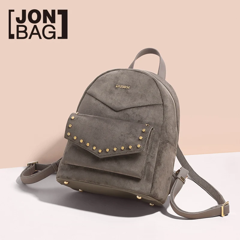 

JONBAG Sanded Double Shoulder Bag Female 2019 New Small Backpack Ancient School girl satchel Simple Large Capacity