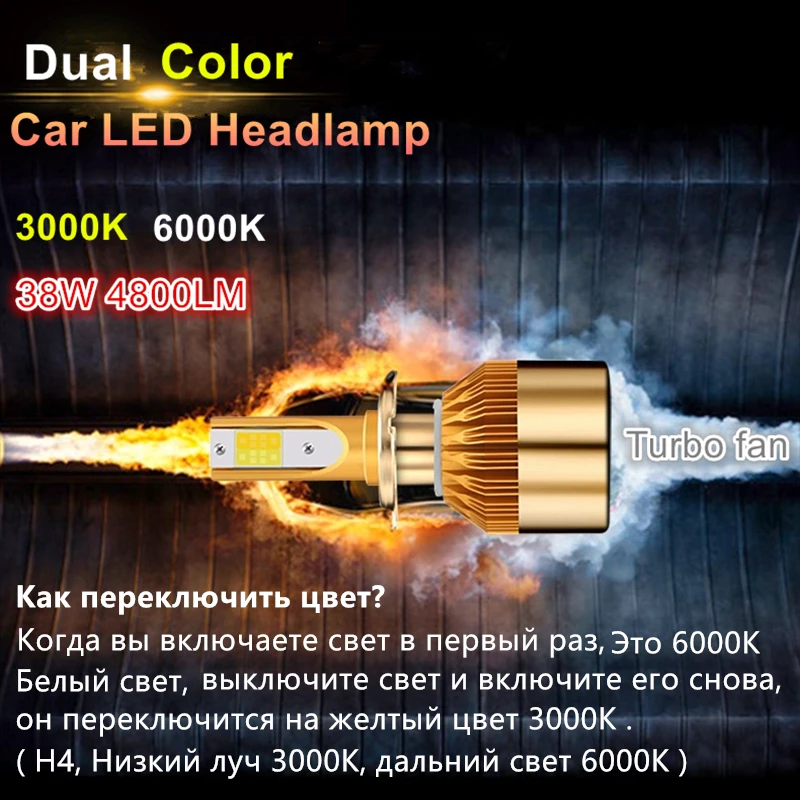 YHKOMS H7 H11 светодиодный налобный фонарь для автомобиля 9005 HB3 9006 HB4 H8 9012 H1 H3 880 881 H27 H4