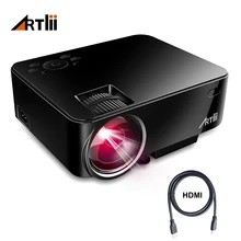 Artlii Movie Projector Home Theater Video Projector Support 1080P LCD To Watch Sports Matches or Movie For Family or Party
