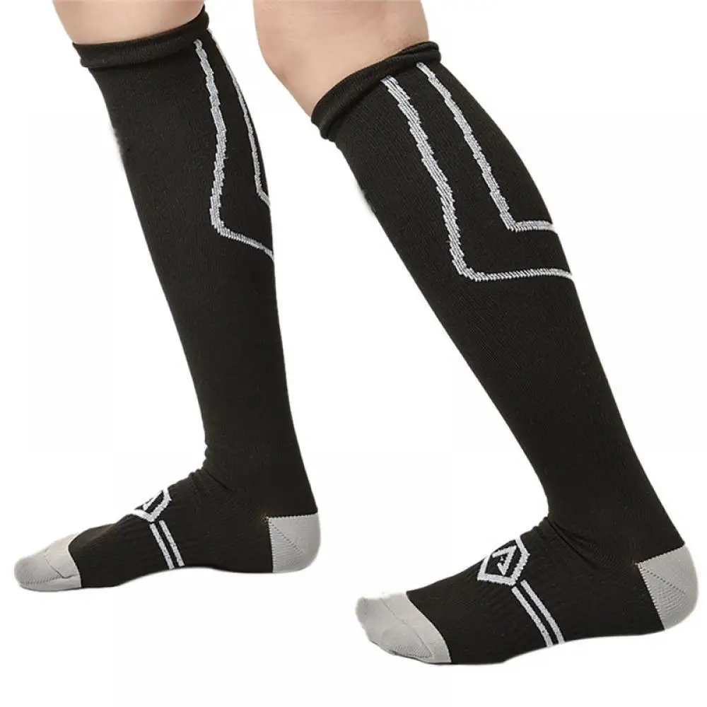 1 Pair Long Soccer Stockings Men Sports Socks Knee Legging Stockings Soccer Baseball Football Over Knee Ankle Men Socks