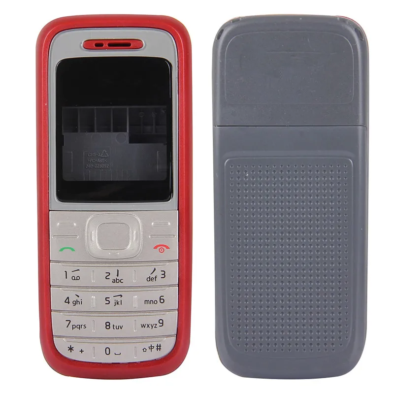 

Full Housing Cover Replacement(Front Cover + Middle Frame Bazel + Battery Back Cover) for Nokia 1200 / 1208 / 1209