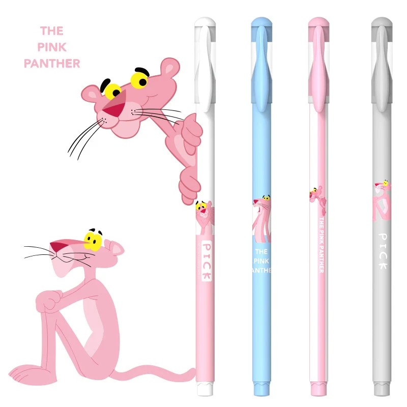 

4pcs Cute Cartoon Animal Duck Pink Panther Text Erasable Gel Pen Magical Neutral Pens School Office Stationery For Kids Gift