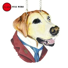 Очаровательное Автомобильное зеркало заднего вида подвесное украшение кулон череп Тигр Леопард собака Стиль ожерелье украшение