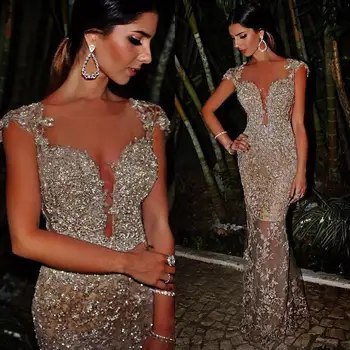 crystal evening gown