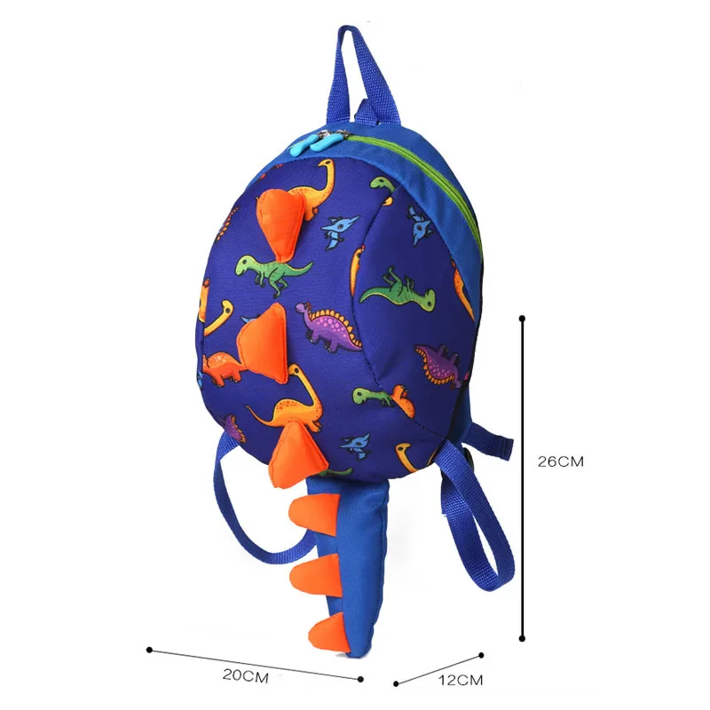 

Quality Nylon Cartoon Kindergarten Bag Children Plush Backpack Pink Blue 3D Dinosaur Small Bag Kids Travel Bags Learning Toys