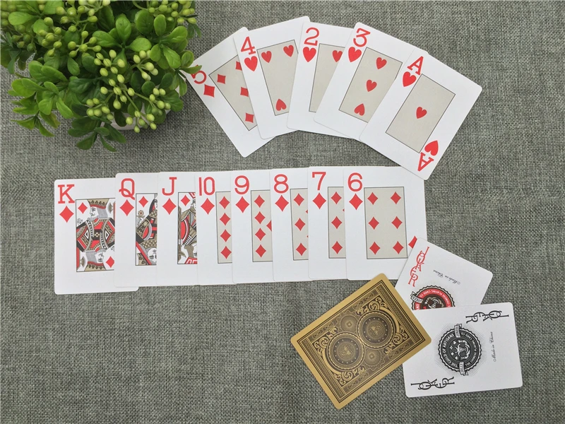 Золотая фольга игральные карты техасский холдем покер Смешные высокого класса спорт досуг азартные игры Pokerstars подарок