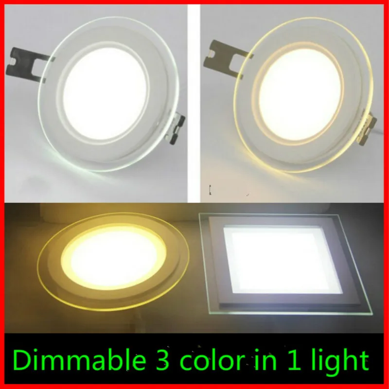 

Warm Natural Cool White 3 Color Temperature in 1 Light Led Downlight 2.4g Remote Dimmable Ceiling Spot Light Panel For Home Lamp