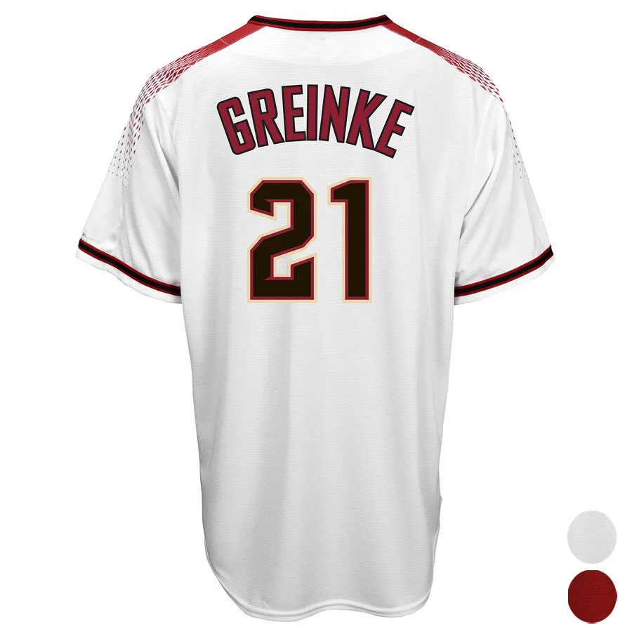 

Mens Arizona 21 Zack Greinke Baseball jersey (White Black) Cool Player Stitched Jersey Free Shipping