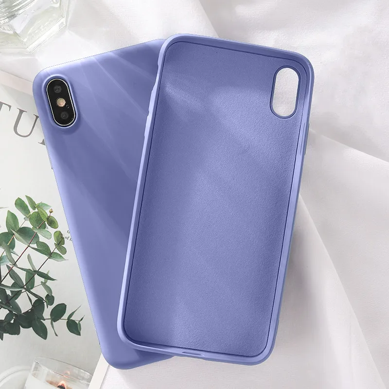 Роскошный мягкий силиконовый чехол для iPhone XS Max XR X 10 iPhone 8 7 8Plus 7Plus iPhone 6S 6 S 6Plus - Цвет: Lavender ash