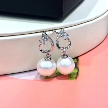 

Popular 925 Sterling Silver Pearl Earrings Findings Stud Earrings Settings Mountings Parts Mounts for Wedding Gift Bridal Women