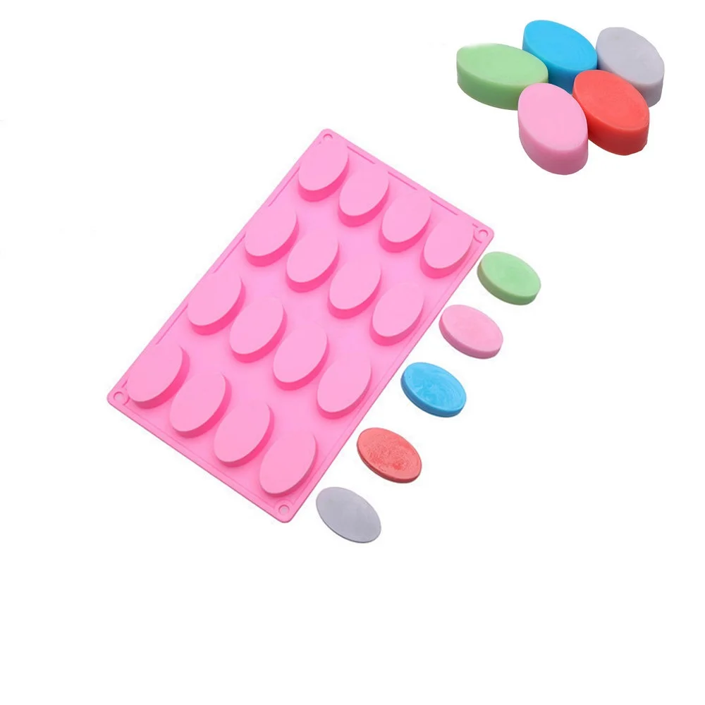 

Soap Mold 16-Ellipse Oval Mold Silicone Mould For Candy Chocolate Cake Mold u70516