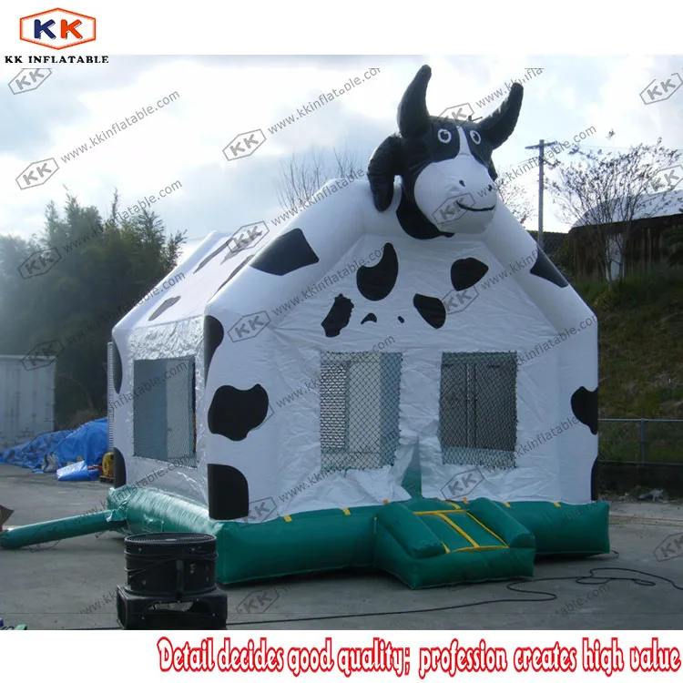 KK продукты Прочный ПВХ Хорошая guality молочная корова надувной батут дом для детей