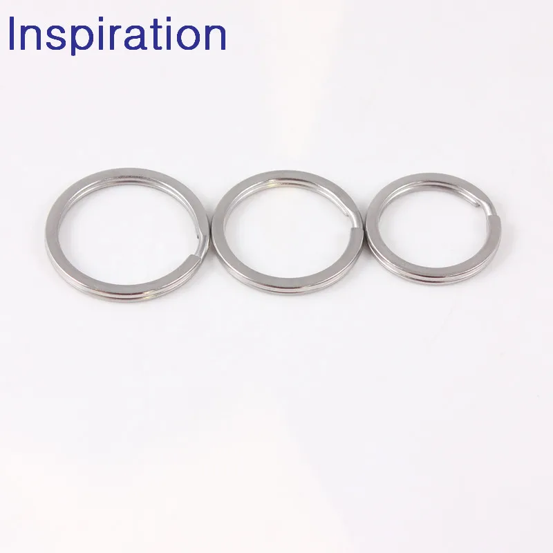 20pcs/lot Stainless Steel 15mm/20mm/25mm/30mm Round Keyring Split Key