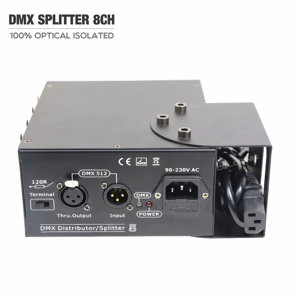 Сплиттер DMX 8 каналов dmx распределительный контроллер 100% Оптический