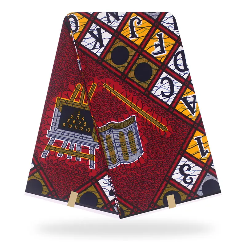 Горячая хлопок африканская вощеная ткань высокого качества голландский батик в африканском стиле воск 6 ярдов для платья Y90430-5