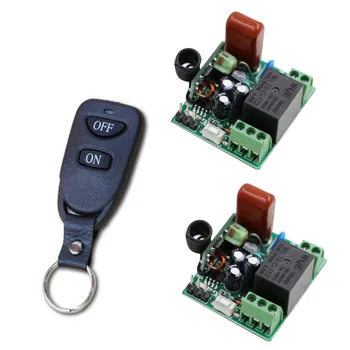 

New Arrival Mini 2 Receiver &1Transmitter with ON OFF 220V 1CH RF Wireless Remote Switch Momenrary Toggle Latched Adjustable