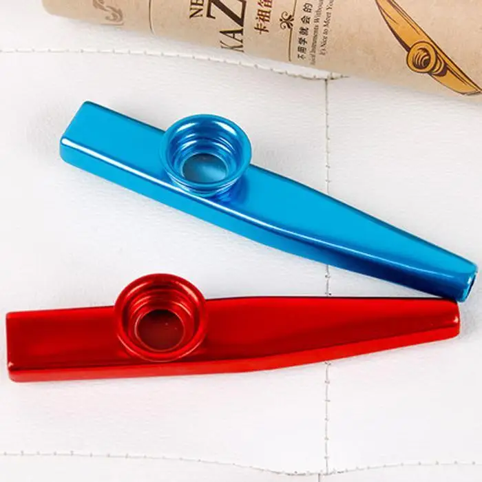 Простой дизайн легкий kazoo алюминиевый сплав металл для гитара музыкальный инструмент для любителей музыки 12*2,5 см 6 цветов