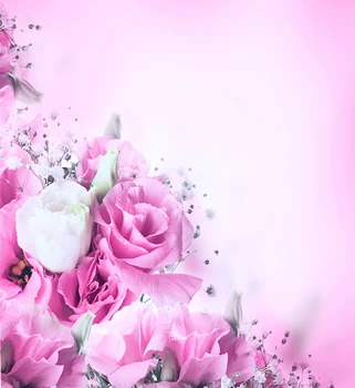 

VinylBDS Background San Valentin Backdrops Valentines Day Kids Backdrop Pink Flower Backdrop for Wedding Bokeh Backdrop